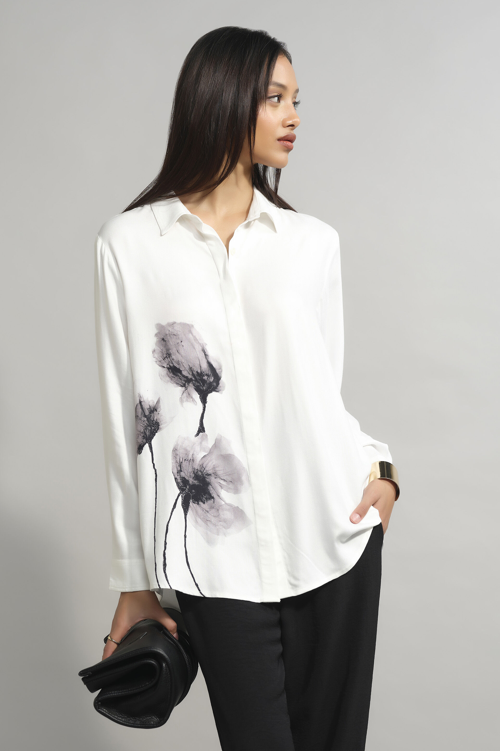 Blooming White Shirt, White, image 1